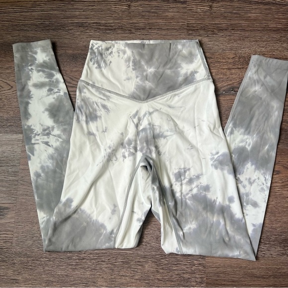 Balance Athletica Pants - Balance Athletica Gray/White Tie-Dye Leggings